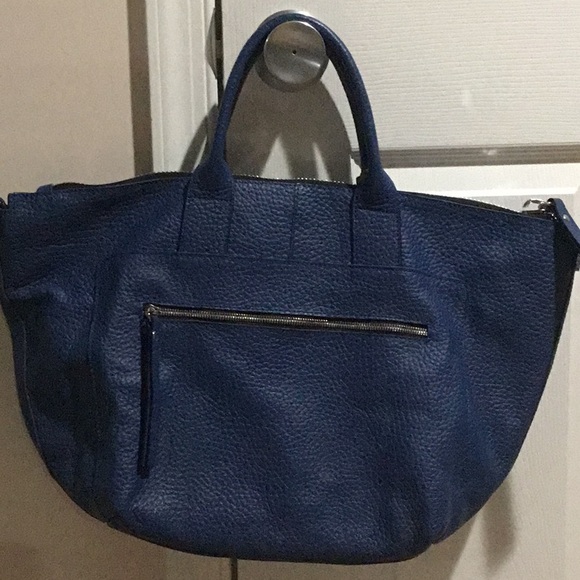 Nicoli Navy Pebble Leather Bag - See description - Picture 3 of 11